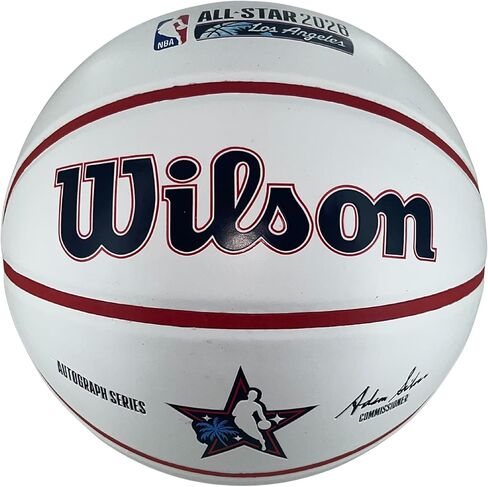 WILSON 2026 NBA All-Star Game White Panel Autograph Full Size Basketball - Los Angeles in Saudi Arabia