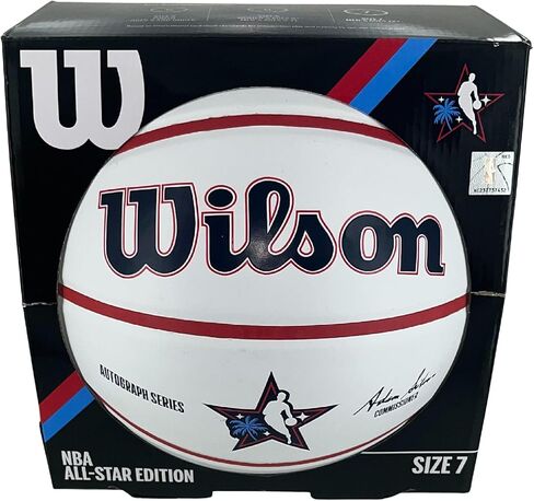 WILSON 2026 NBA All-Star Game White Panel Autograph Full Size Basketball - Los Angeles in Saudi Arabia