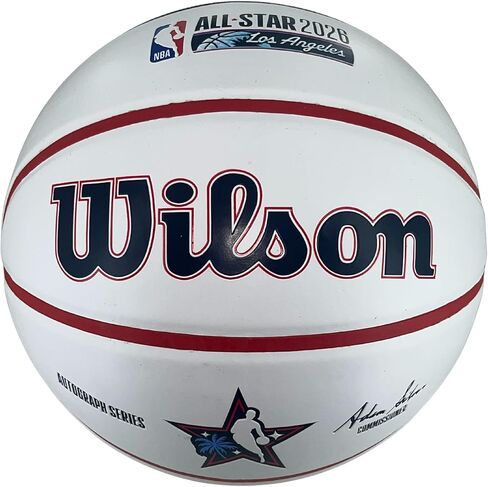 WILSON 2026 NBA All-Star Game White Panel Autograph Full Size Basketball - Los Angeles in Saudi Arabia