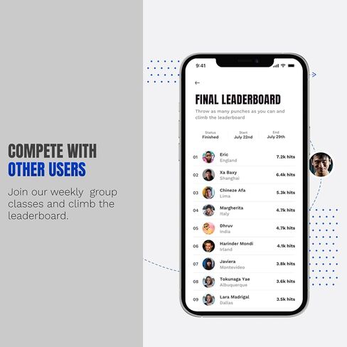 Boxing Punch Tracker – Bluetooth Sensors for Heavy Bag & Shadow Boxing – Track Speed, Power & Count – iOS & Android App in Saudi Arabia