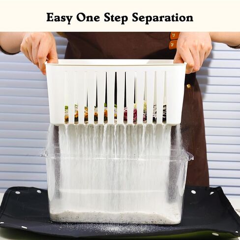 حاوية تجفيف زهور كبيرة من جل السيليكا سعة 10 لتر من أبوفكس مع قفازات حصيرة التنظيف ومجرفة وقناع، خطوة واحدة لاستعادة الزهور المجففة للحرف اليدوية، مجموعة الحفاظ على الزهور (بلورات جل السيليكا غير متضمنة) in Kuwait