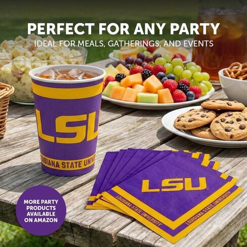 Desert Cactus Louisianna State University Paper Cups LSU Tigers 20 Count 9 Ounce Cold Beverage Cups for Tailgates, Graduation and Events (Design A) in Saudi Arabia