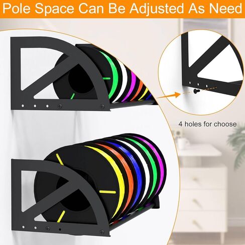 Demao 3D Printer Filament Rack, 2 Pack Wall-Mounted Filament Holder for 3D Printer Spool Storage up to 12 Rolls, Metal 3D Filament Storage Rack for Home Office Studio in Kuwait