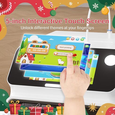 طابعة SainSmart PrintyGo Mini ثلاثية الأبعاد للأطفال، طابعة تسوية تلقائية 600 مم/ثانية للمبتدئين مع شاشة لمس 5 بوصات، أكثر من 1500 نموذج، تصميم آمن على الأطفال، تحكم في Wi-Fi/التطبيق، تم تجميعها مسبقًا لهدايا تعلم العلوم والتكنولوجيا والهندسة والرياضيات in Kuwait