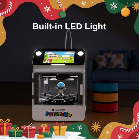 طابعة SainSmart PrintyGo Mini ثلاثية الأبعاد للأطفال، طابعة تسوية تلقائية 600 مم/ثانية للمبتدئين مع شاشة لمس 5 بوصات، أكثر من 1500 نموذج، تصميم آمن على الأطفال، تحكم في Wi-Fi/التطبيق، تم تجميعها مسبقًا لهدايا تعلم العلوم والتكنولوجيا والهندسة والرياضيات in Kuwait