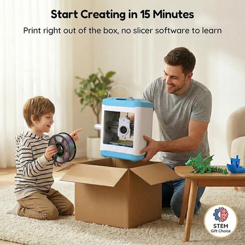 طابعة M1 Mini ثلاثية الأبعاد للأطفال والمبتدئين، هدية مثالية للعلوم والتكنولوجيا والهندسة والرياضيات، تسوية تلقائية ذكية، طباعة دقيقة وعالية السرعة، طارد محرك مباشر، متوافق مع خيوط PLA/TPU in Kuwait