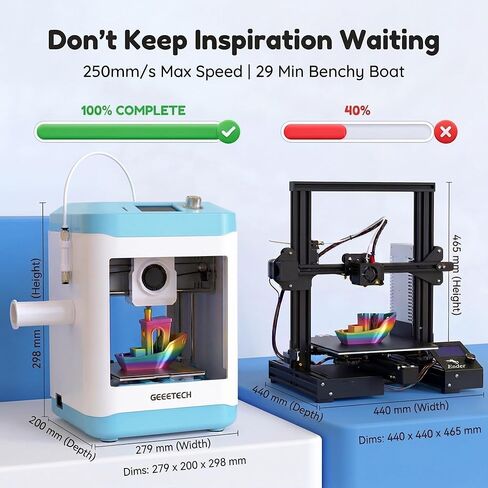 طابعة M1 Mini ثلاثية الأبعاد للأطفال والمبتدئين، هدية مثالية للعلوم والتكنولوجيا والهندسة والرياضيات، تسوية تلقائية ذكية، طباعة دقيقة وعالية السرعة، طارد محرك مباشر، متوافق مع خيوط PLA/TPU in Kuwait