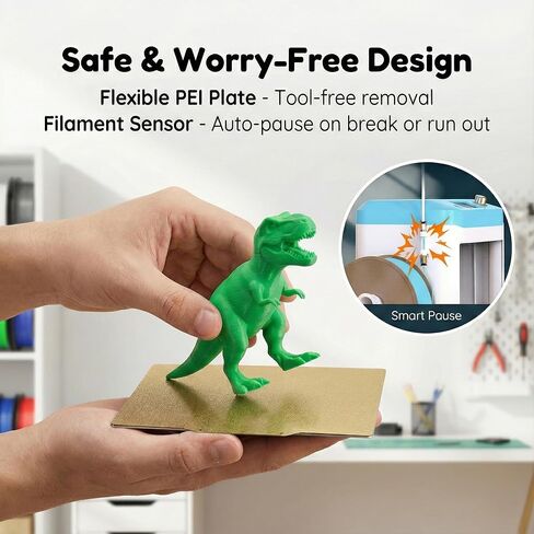 طابعة M1 Mini ثلاثية الأبعاد للأطفال والمبتدئين، هدية مثالية للعلوم والتكنولوجيا والهندسة والرياضيات، تسوية تلقائية ذكية، طباعة دقيقة وعالية السرعة، طارد محرك مباشر، متوافق مع خيوط PLA/TPU in Kuwait