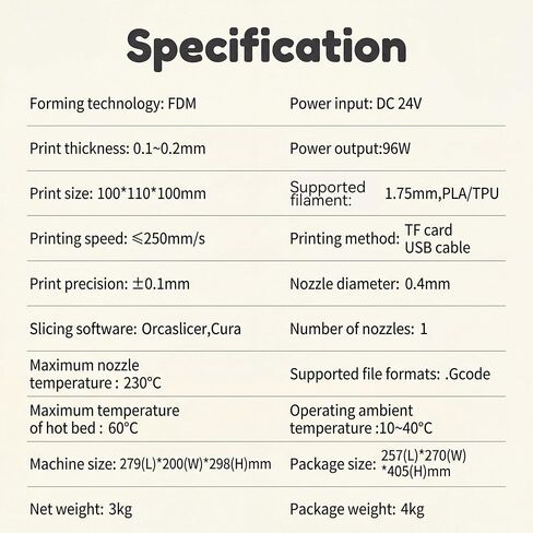 طابعة M1 Mini ثلاثية الأبعاد للأطفال والمبتدئين، هدية مثالية للعلوم والتكنولوجيا والهندسة والرياضيات، تسوية تلقائية ذكية، طباعة دقيقة وعالية السرعة، طارد محرك مباشر، متوافق مع خيوط PLA/TPU in Kuwait