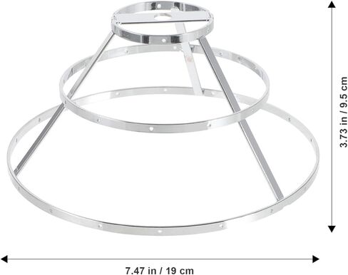Angoily Chandelier Frame Diy, Metal Diy Drum Lamp Shade Strong Ring, Metal Lampshade Pendant Lamp Shade Holder for Hanging Lights Making Accessory Pendant Light Table Holder Parts Living Room Bar in Saudi Arabia