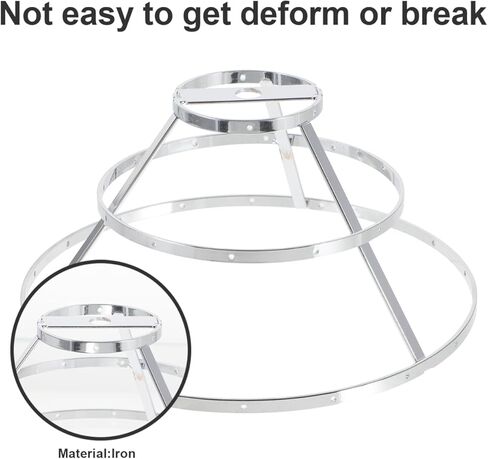 Angoily Chandelier Frame Diy, Metal Diy Drum Lamp Shade Strong Ring, Metal Lampshade Pendant Lamp Shade Holder for Hanging Lights Making Accessory Pendant Light Table Holder Parts Living Room Bar in Saudi Arabia