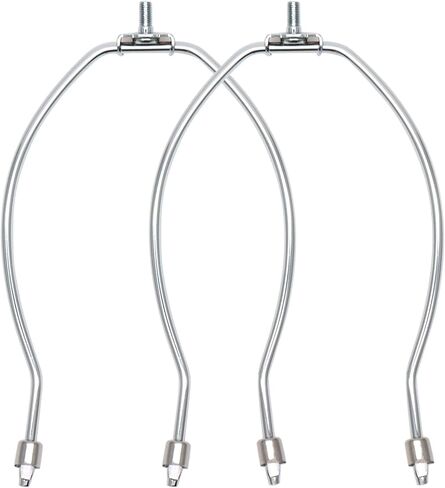 KUMGROT 2pcs Lamp Shade Harp Holder Lamp Replacement Parts Lampshade Bracket Lamp Frame for Table Lamp Floor Lamp Chrome Harp Holder 8 inches in Saudi Arabia