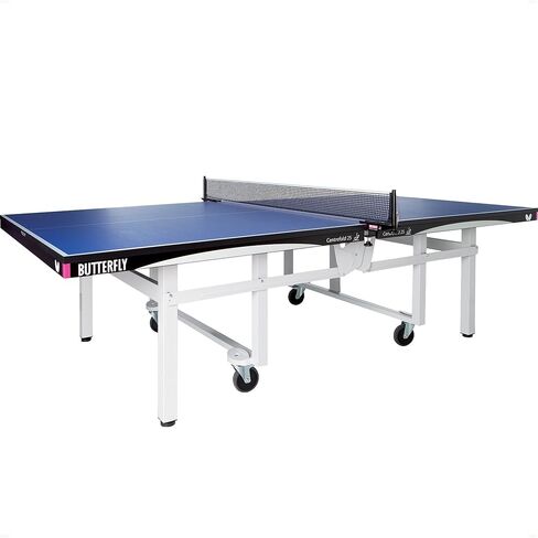 Butterfly Centrefold 25 Table Tennis Table—Indoor Rollaway Ping Pong Table—5-Year Warranty Game Table—ITTF Approved—For Tournaments & Clubs—Free Professional Ping Pong Net—No Assembly in Saudi Arabia