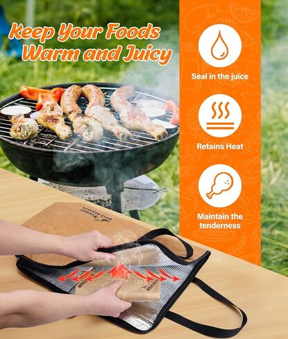 Collapsible Large BBQ Prep Tub & BBQ Resting Bag, Portable Smoking BBQ Blanket Prep Bucket for Resting Meat, Meal Prep, Marinating, 3in1 Foldable Meat Prep Tub Cutting Board with Locking Lid in Saudi Arabia