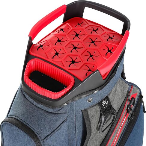 Golf Cart Bag with Rubber Grip Top Rigid Inner Shell, Quiet & Safe 15 Way Organizer Full-Length Dividers, Lightweight Cart Bag with Cooler Pockets, Handles for Men and Women in Kuwait