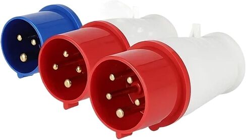 5/10 قطعة موصل قابس صناعي 220 فولت/380 فولت/415 فولت، 16A/32A/63A/125A، IP44/IP67 قابس لوحة (قابس 16A، 10 PCS_3P) in Kuwait