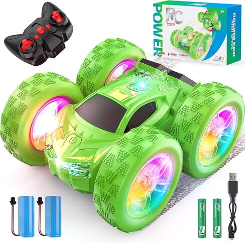 سيارة التحكم عن بُعد للأطفال ، ألعاب RC Stunt Cars للأولاد الذين تتراوح أعمارهم بين 4-7 مع نمط رائع على الوجهين وفلاش LED ، 1:24 لعبة لعبة هواية سيارة سباق هدية ل 3 4 5 6 7 8 in Kuwait