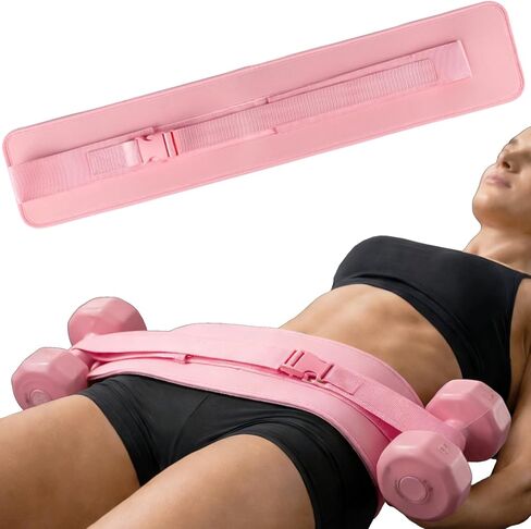 حزام دفع الورك للدمبل والأجراس والألواح، حزام غنيمة قابل للتعديل مع بطانة مقاومة للانزلاق، حزام وزن مريح لجسر الغلوت للتدريبات المنزلية والصالة الرياضية in Kuwait