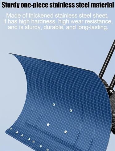 مجرفة دافعة للثلج قابلة للتعديل مع عجلات من ELEFOCUS - تصميم بمقبض مزدوج لإزالة الثلج على الممرات وممرات الباحات (مقبض مزدوج) in Kuwait