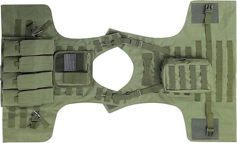 سترة Airsoft التكتيكية مع رقعة العلم الأمريكي Molle PALS و4 أكياس ماج in Kuwait
