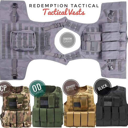 سترة Airsoft التكتيكية مع رقعة العلم الأمريكي Molle PALS و4 أكياس ماج in Kuwait