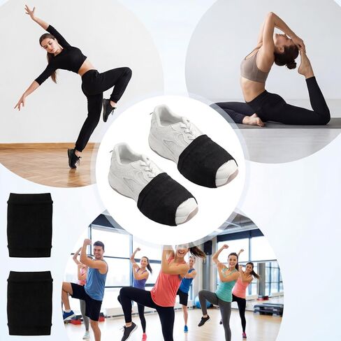 4 Pair Dance Socks Over Shoes, Dance Shoe Covers Black Dances Socks for Women Ballet Dancers, Easy Pivoting and Sliding on Sticky Indoor Dances Floors in Saudi Arabia