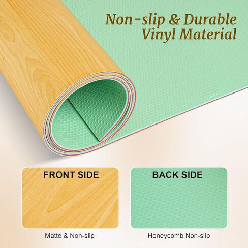 Portable Dance Floor 4ftx6ft,Marley Dance Floor 0.18in Thick,Non-Slip Ballet Practice Floor Mat, Marley Dance Flooring for Ballet Jazz,Pop （4.5mm） in Kuwait