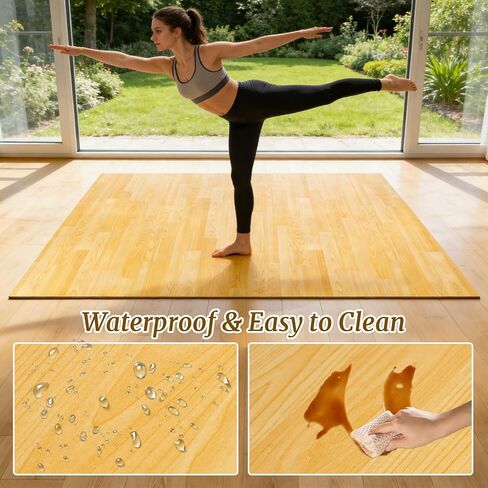 Portable Dance Floor 4ftx6ft,Marley Dance Floor 0.18in Thick,Non-Slip Ballet Practice Floor Mat, Marley Dance Flooring for Ballet Jazz,Pop （4.5mm） in Kuwait