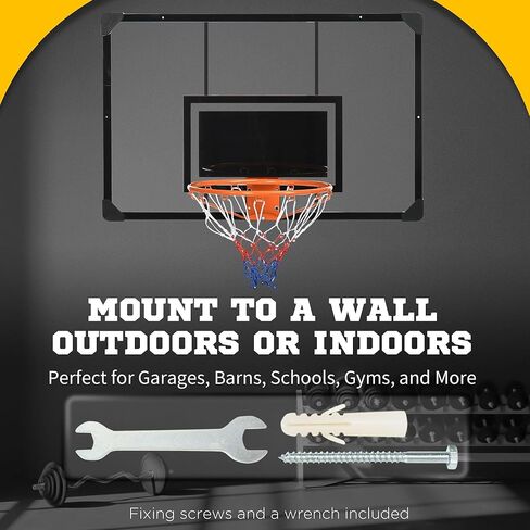 Mini Basketball Hoop Wall Mounted 45x29 Shatterproof Backboard Durable Reinforced Rim Material and Secure Assembly System in Saudi Arabia