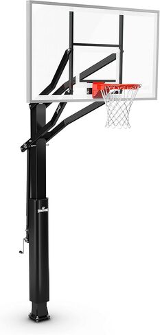 طوق كرة السلة Spalding 888™" Series 72" من الزجاج المقوى الموجود داخل الأرض in Saudi Arabia