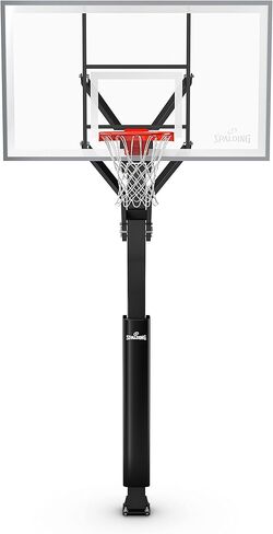 طوق كرة السلة Spalding 888™" Series 72" من الزجاج المقوى الموجود داخل الأرض in Saudi Arabia