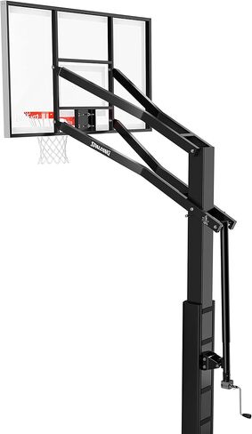 طوق كرة السلة Spalding 888™" Series 72" من الزجاج المقوى الموجود داخل الأرض in Saudi Arabia