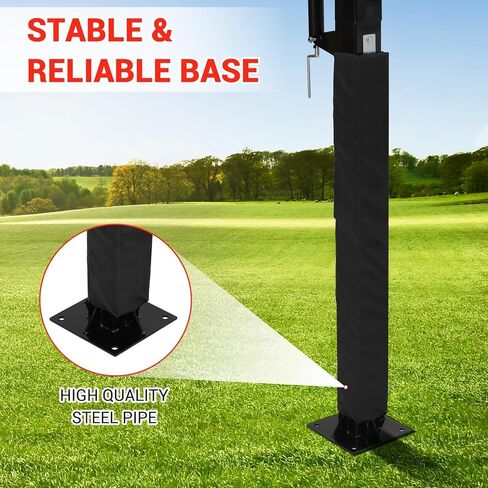 Adjustable 8-10ft In-Ground Basketball Hoop – 55" Tempered Glass Backboard – Rust-Resistant, Stable Outdoor Goal System – Perfect for Backyard, Driveway, or Court in Saudi Arabia