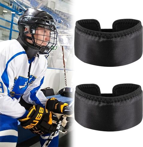 حارس الرقبة للهوكي الشتوي للشباب، معدات حماية الرقبة المقاومة للقطع لهوكي الجليد للرجال والنساء، معدات حماية لهوكي الجليد، تمنع بشكل فعال التمزق والقطع (قطعتان للشباب) in Kuwait