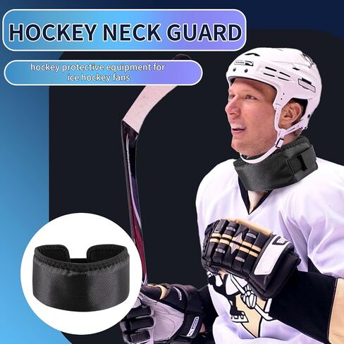 حارس الرقبة للهوكي الشتوي للشباب، معدات حماية الرقبة المقاومة للقطع لهوكي الجليد للرجال والنساء، معدات حماية لهوكي الجليد، تمنع بشكل فعال التمزق والقطع (قطعتان للشباب) in Kuwait