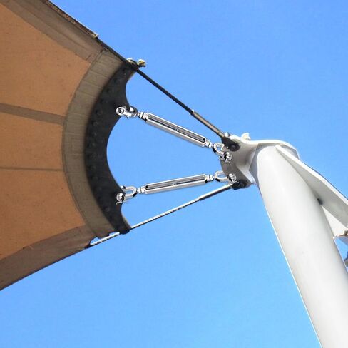 3/16" Turnbuckle Kit 304 Stainless Steel Jaw and Jaw Heavy Duty Turnbuckles for Cables Wire, Shade Sail Hardware, Zipline,Outdoor Applications,Cable Traction 400 Lbs Working Load Limit(1 Pack) in Kuwait