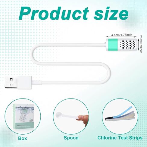 قطعتان من مولد هيبوكلوريت الصوديوم مع صندوق واحد من شرائط اختبار الكلور، وصانع محلل كهربائي للمياه للتنظيف والتطهير وإزالة الروائح الكريهة في المنزل أو المطبخ in Kuwait