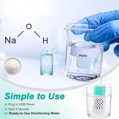 قطعتان من مولد هيبوكلوريت الصوديوم مع صندوق واحد من شرائط اختبار الكلور، وصانع محلل كهربائي للمياه للتنظيف والتطهير وإزالة الروائح الكريهة في المنزل أو المطبخ in Kuwait