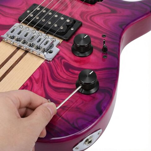 2 قطعة مقبض الجهد الألومنيوم ، 1/4 "D مقبض رمح العالمي الأسود الغيتار حجم المقابض مع مجموعة المسمار للجيتار/باس/AMPS/Preamps in Kuwait