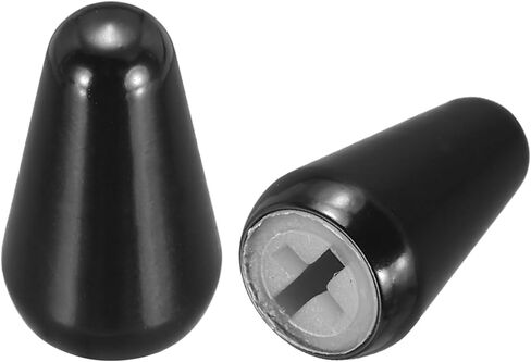 MECCANIXITY 2Pcs 3 Way 5 Way Guitar Toggle Switch Tip, Brass Cross-Slot Push-in 4.5mm/0.18" Toggle Pickup Switch Knob Tip for ST TL Electric Guitar Replacement Parts, Dark Silver in Saudi Arabia