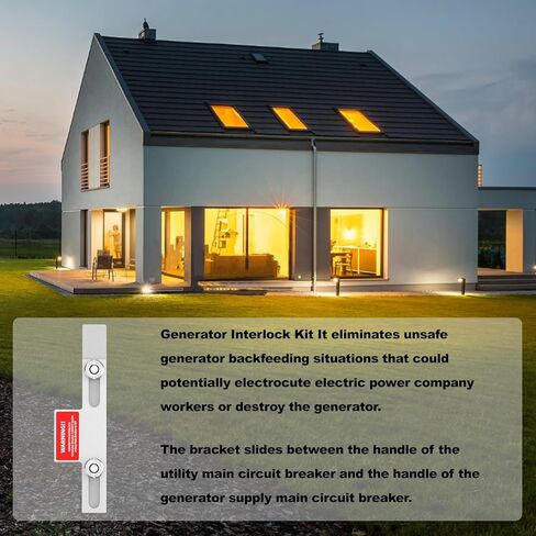 طقم تعشيق المولد متوافق مع مطرقة Eaton Cutler وعداد Homeline Square D الرئيسي 150 أو 200 أمبير، قواطع رئيسية ومولدات مجاورة، للاستخدام الآمن للطاقة المحمولة أثناء انقطاع التيار الكهربائي in Kuwait
