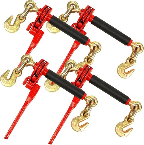 ENJ 4 Pack Folding Handle Load Binder with 2 Grab Hooks, for 5/16-3/8 Grade 70 Transport Chain, Load Binder with 19,000 Pound Working Load Limit in Kuwait