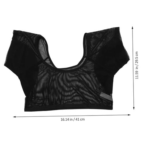 Hemoton Underarm Sweat Vest for Women Sweatproof Shirt with Cotton Sweat Pads Breathable Transparent Mesh Leakproof Underwear for Daily Use in Saudi Arabia
