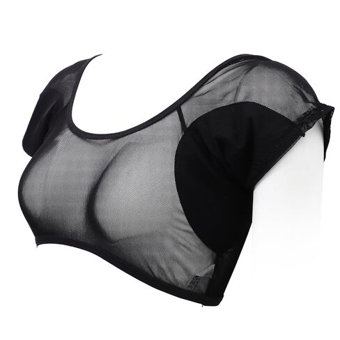 Hemoton Underarm Sweat Vest for Women Sweatproof Shirt with Cotton Sweat Pads Breathable Transparent Mesh Leakproof Underwear for Daily Use in Saudi Arabia