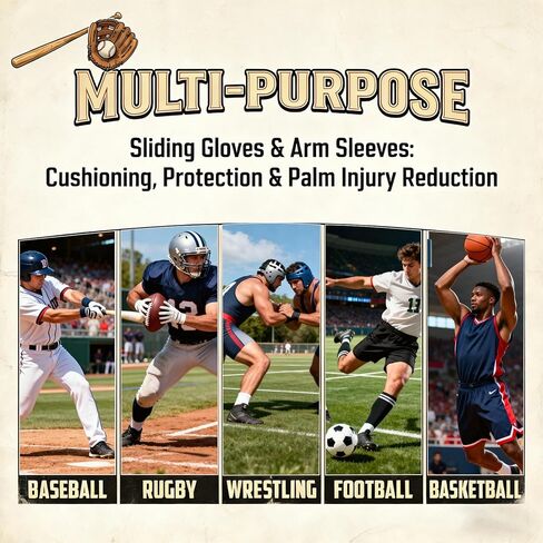 مجموعة قفاز كريستيان منزلق وأكمام للذراع للمراهقين بعمر 13+، قفاز منزلق للبيسبول الديني يمكن استخدامه بكلتا اليدين مع معدات حماية لليد والذراع in Kuwait