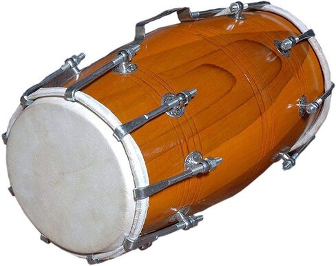SHREYAS HANDMADE WOOD DHOLAK INDIAN FOLK MUSICAL INSTRUMENT DRUM NUTS N BOLT in Kuwait