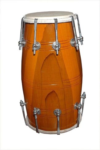 SHREYAS HANDMADE WOOD DHOLAK INDIAN FOLK MUSICAL INSTRUMENT DRUM NUTS N BOLT in Kuwait