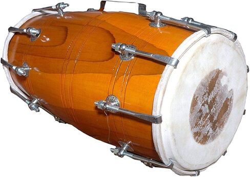 SHREYAS HANDMADE WOOD DHOLAK INDIAN FOLK MUSICAL INSTRUMENT DRUM NUTS N BOLT in Kuwait