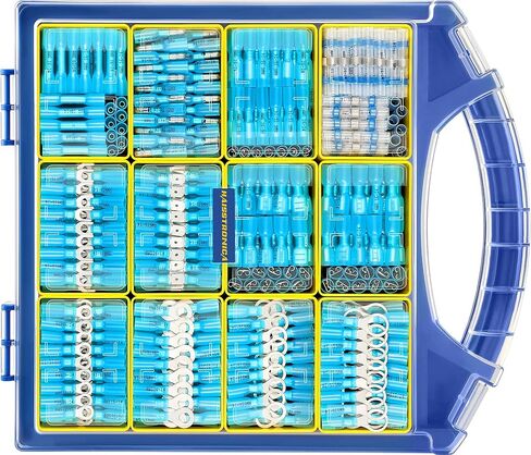 haisstronica 620PCS Marine Grade Heat Shrink Wire Butt Connectors kit,22-10 AWG Tinned Red Copper Electrical Wire Connectors,Ring Fork Spade Butt Splice(3Colors/24Size) in Kuwait