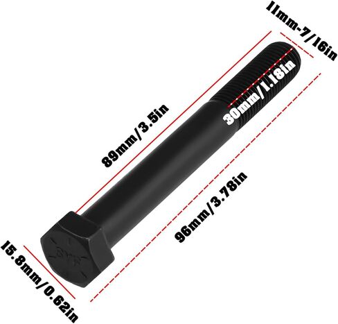 4x مسامير سداسية للقابض الأسود 710-3157A 710-04379A متوافقة مع Cub Cadet 7/16-20 in Kuwait